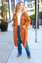 Load image into Gallery viewer, On Your Terms Camel Fleece Button Down Duster Jacket