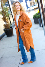 Load image into Gallery viewer, On Your Terms Camel Fleece Button Down Duster Jacket