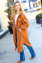Load image into Gallery viewer, On Your Terms Camel Fleece Button Down Duster Jacket