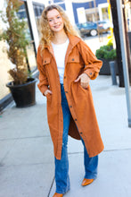 Load image into Gallery viewer, On Your Terms Camel Fleece Button Down Duster Jacket