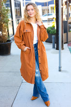 Load image into Gallery viewer, On Your Terms Camel Fleece Button Down Duster Jacket
