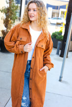 Load image into Gallery viewer, On Your Terms Camel Fleece Button Down Duster Jacket