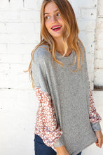 Load image into Gallery viewer, Taupe Leopard Print Hacci Out Seam Dolman Sweater