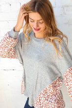 Load image into Gallery viewer, Taupe Leopard Print Hacci Out Seam Dolman Sweater