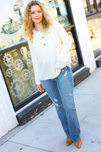 Load image into Gallery viewer, Better Than Ever Ivory Loose Knit Henley Button Sweater