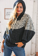 Load image into Gallery viewer, Aztec Jacquard Hacci Outseam Sweater Hoodie