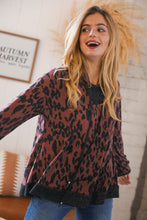 Load image into Gallery viewer, Rust Terry Triangle Outseam Stitch Drawstring Hoodie