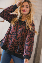 Load image into Gallery viewer, Rust Terry Triangle Outseam Stitch Drawstring Hoodie