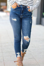 Load image into Gallery viewer, Distressed Denim High Rise Skinny Ankle Jeans