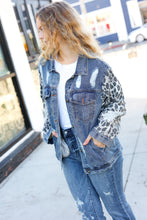 Load image into Gallery viewer, Give It Your All Denim Animal Distressed Jean Jacket