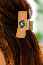 Load image into Gallery viewer, Taupe Southwestern Print Hair Claw