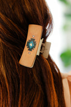 Load image into Gallery viewer, Taupe Southwestern Print Hair Claw