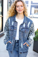 Load image into Gallery viewer, Give It Your All Denim Animal Distressed Jean Jacket