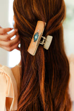 Load image into Gallery viewer, Taupe Southwestern Print Hair Claw
