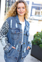 Load image into Gallery viewer, Give It Your All Denim Animal Distressed Jean Jacket