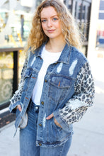 Load image into Gallery viewer, Give It Your All Denim Animal Distressed Jean Jacket
