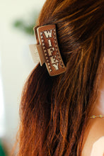 Load image into Gallery viewer, Brown Southwestern "WIFEY" Hair Claw