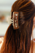 Load image into Gallery viewer, Brown Southwestern "WIFEY" Hair Claw