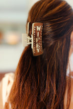 Load image into Gallery viewer, Brown Southwestern "WIFEY" Hair Claw