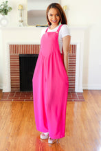 Load image into Gallery viewer, Summer Dreaming Pink Wide Leg Suspender Overall Jumpsuit
