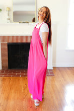 Load image into Gallery viewer, Summer Dreaming Pink Wide Leg Suspender Overall Jumpsuit