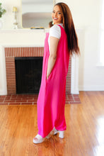 Load image into Gallery viewer, Summer Dreaming Pink Wide Leg Suspender Overall Jumpsuit