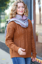 Load image into Gallery viewer, Keep Me Cozy Wine & Blush Check Fringe Scarf