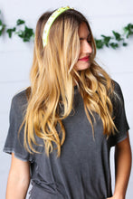 Load image into Gallery viewer, Key Lime Rhinestone Top Knot Silky Knit Headband