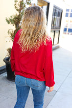 Load image into Gallery viewer, More The Merrier Red Sequin Christmas Tree Hacci Top