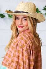 Load image into Gallery viewer, Ivory Straw Braided Belt Strap Fashion Hat