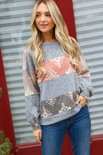 Load image into Gallery viewer, Aztec Triblend Color Block French Terry Top