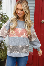 Load image into Gallery viewer, Aztec Triblend Color Block French Terry Top