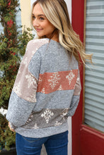 Load image into Gallery viewer, Aztec Triblend Color Block French Terry Top