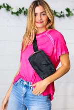 Load image into Gallery viewer, Black Nylon Camo Print Zipper Buckle Belt Sling