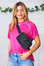 Load image into Gallery viewer, Black Nylon Camo Print Zipper Buckle Belt Sling