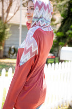 Load image into Gallery viewer, Aztec Print Thermal Knit Chevron Hoodie