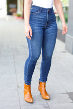 Load image into Gallery viewer, Feeling Bold Dark Blue Denim High Rise Skinny Ankle Jeans