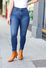 Load image into Gallery viewer, Feeling Bold Dark Blue Denim High Rise Skinny Ankle Jeans