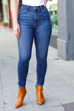 Load image into Gallery viewer, Feeling Bold Dark Blue Denim High Rise Skinny Ankle Jeans