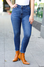 Load image into Gallery viewer, Feeling Bold Dark Blue Denim High Rise Skinny Ankle Jeans