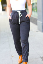 Load image into Gallery viewer, Feeling Cozy Ash Black Acid Wash Fleece Sweatpants