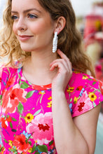 Load image into Gallery viewer, White Chunky Star Hoop Earrings