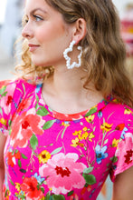 Load image into Gallery viewer, White Chunky Star Hoop Earrings