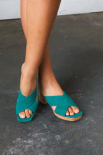 Load image into Gallery viewer, Emerald Chandra Faux Leather Cork Platform Sandals