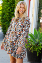 Load image into Gallery viewer, Cream/Black/Rust Animal Print Woven Romper