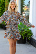 Load image into Gallery viewer, Cream/Black/Rust Animal Print Woven Romper