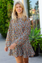 Load image into Gallery viewer, Cream/Black/Rust Animal Print Woven Romper