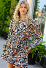 Load image into Gallery viewer, Cream/Black/Rust Animal Print Woven Romper