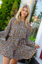 Load image into Gallery viewer, Cream/Black/Rust Animal Print Woven Romper