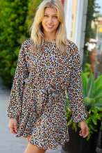 Load image into Gallery viewer, Cream/Black/Rust Animal Print Woven Romper